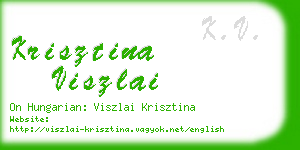 krisztina viszlai business card